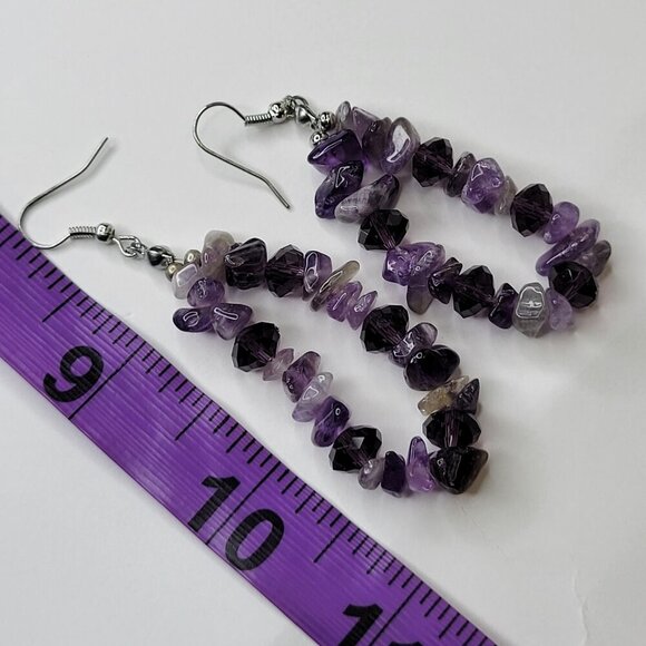 Amethyst hued Chip Light Earrings - Picture 4 of 6
